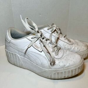 Puma White Low-Top Sneakers with Rubber Sole Size 9.5